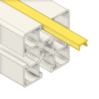 MODULAR SOLUTIONS PVC COVER PROFILE&lt;br&gt;SHALLOW, YELLOW, 2M